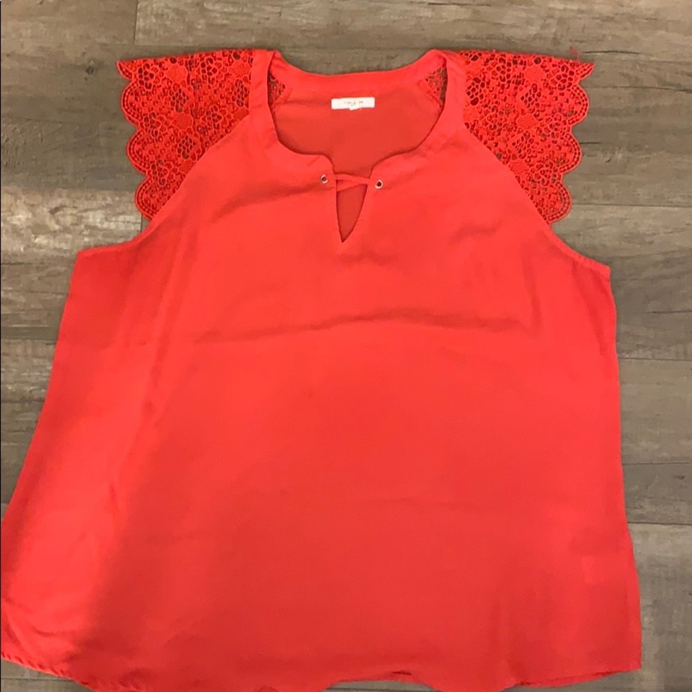 Orangey blouse